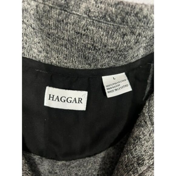 Haggar Men's 1/4 Zip Two-Tone Sweater Gray/Blue Large - Picture 2 of 3